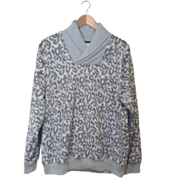 Canda C&A Women's Soft Faux Fur Animal Print Pullover Sweater Size Large - Picture 2 of 7